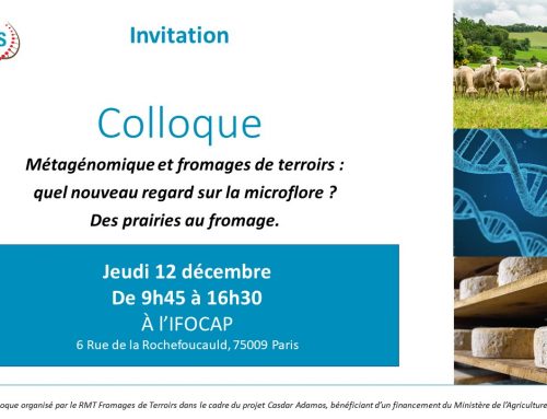 Un colloque sur les apports de la métagénomique dans l’étude des communautés microbiennes des fromages de terroirs